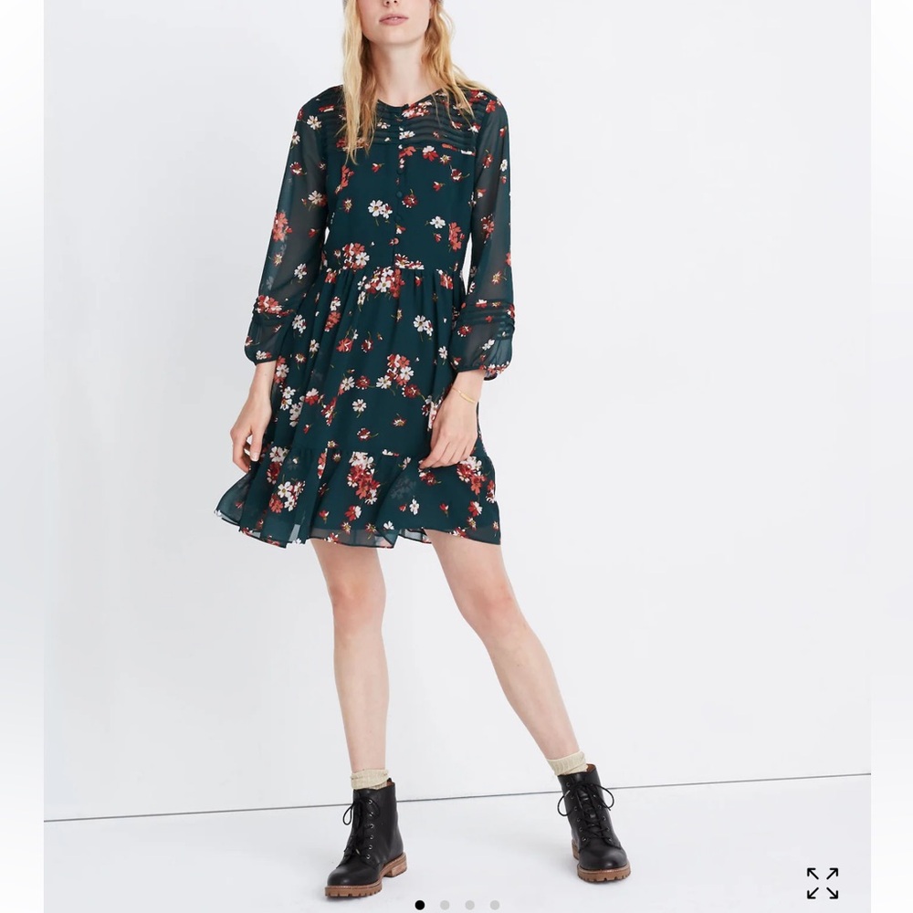 Madewell Sundress with Bishop Sleeves